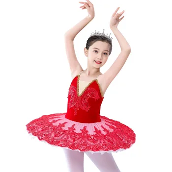 Червени Кадифени Професионални Балетные Опаковки, Детска Балетна Танцови На 