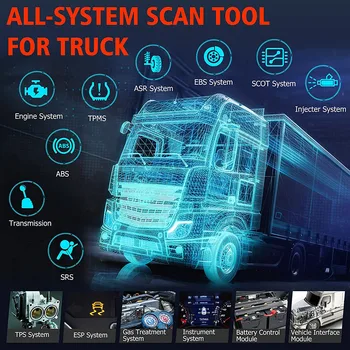 Четец за Кодове за тежки камиони Ancel HD601 Усъвършенстван DPF ABS, ECU Отменя OBD2 Скенер за камиони Цялата Система на Дизелов Сканиращ Инструмент Тест