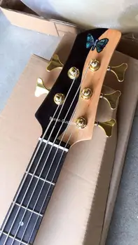 безплатна доставка на Ново потокът на Ин ан Янг 5 струнен Бас китара златното обзавеждане електрическа китара бас