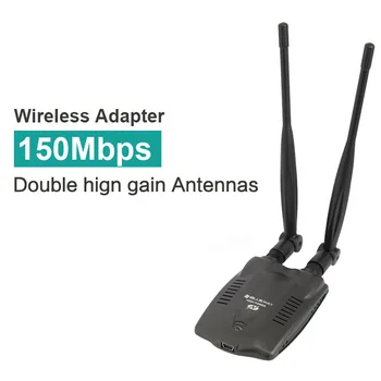 за Atheros AR9271 802.11 b/g/n 150 Mbps Безжичен USB WiFi адаптер с 2x6dbi WiFi Антена за Windows 7/8/10/Кали Linux