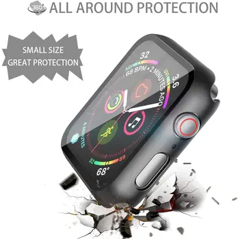 защитно фолио за дисплея на Apple Watch Case iwatch Band 44 мм 40 мм 45 мм и Защитно покритие от закалено стъкло Apple watch Серия 7 6 5 4 3 SE