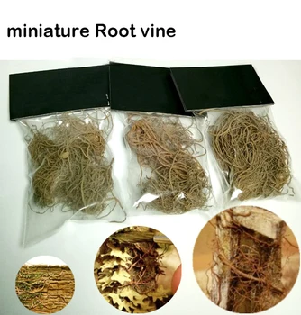 миниатюрна кореновата лоза растителност Влак на жп Цвете Модел на Военната сцена САМ материал