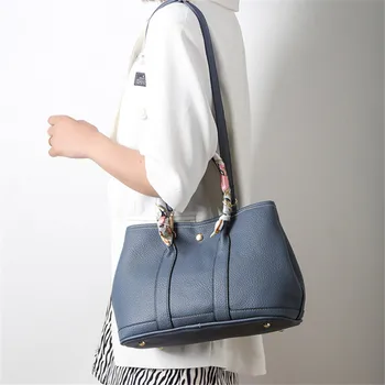 2021 Нова Дизайнерска Женска Съставна Чанта с Панделка, Благородна Женска Чанта-Месинджър От Изкуствена Кожа на Рамото, Модни Дамски Bag-чанта