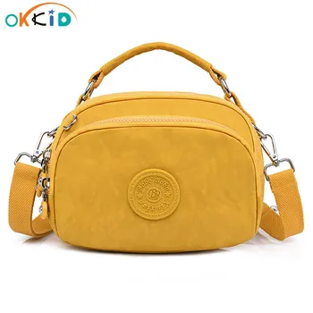 OKKID Малка Чанта, Дамска чанта през Рамо, Модерна чанта-месинджър, дамска чанта за мобилен телефон, много джобове, мини чанта през рамо