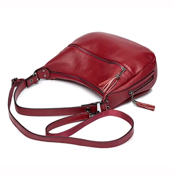 Ежедневни облекла, Дамска чанта за през рамото от естествена кожа, Дамски чанти-месинджър от естествена телешка кожа, Дамски чанта през рамо, A447